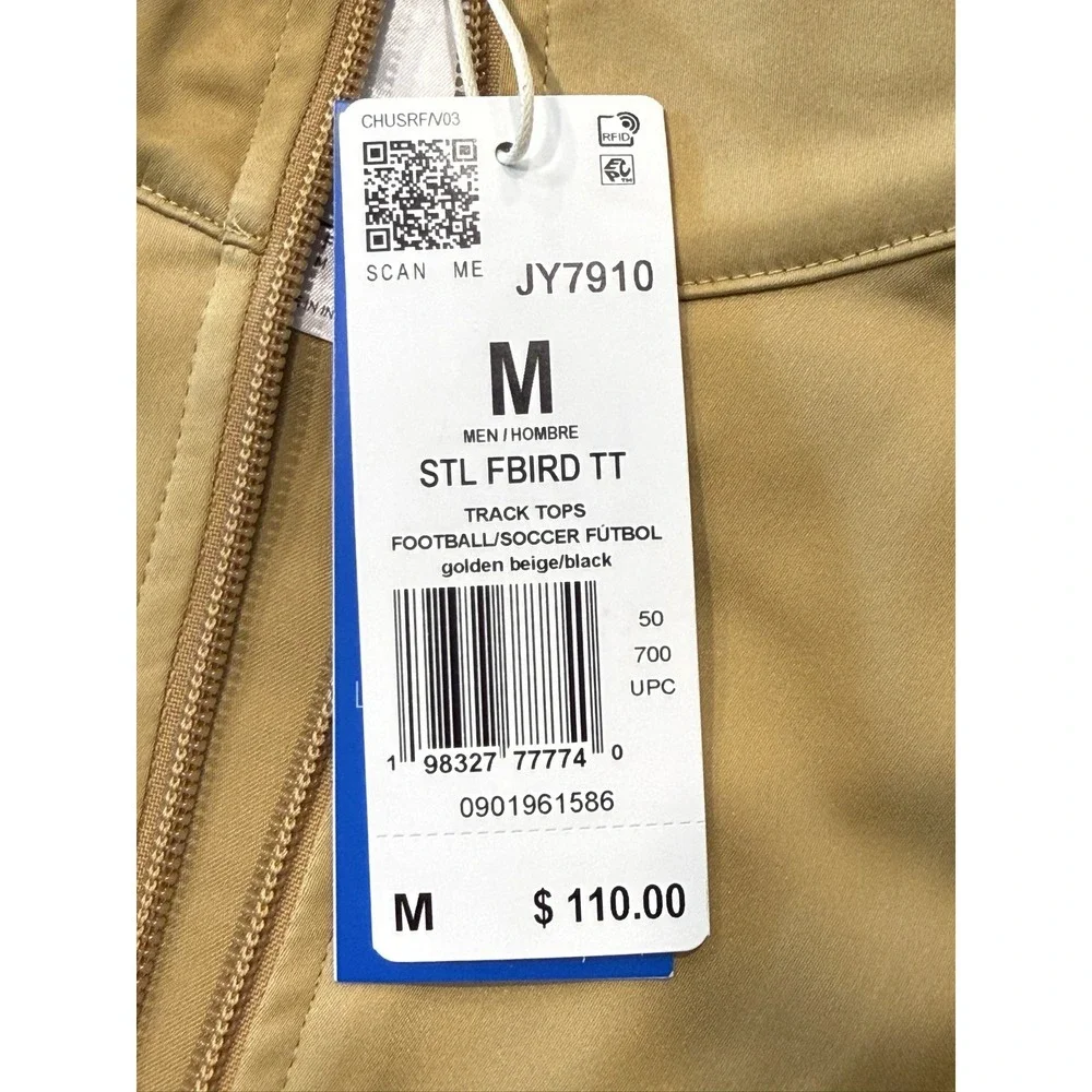 Adidas St. Louis SC Firebird Track Top Men's M Golden Beige JY7910 Jacket